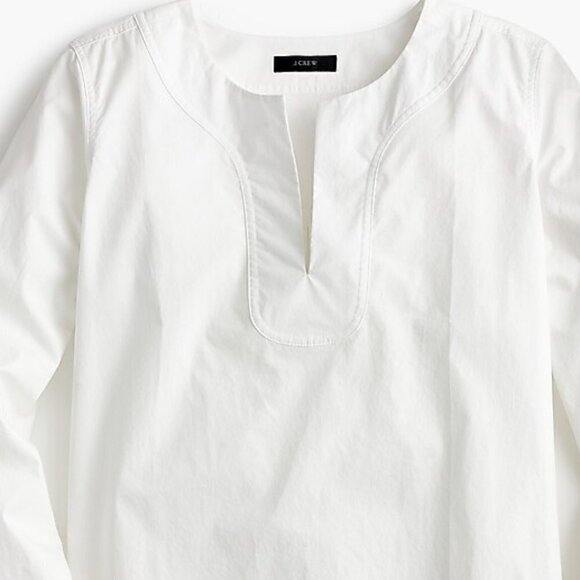 New With Tag J.Crew Tunic Poplin 100% Cotton White Style H8837 NWT Size Small - Picture 3 of 10